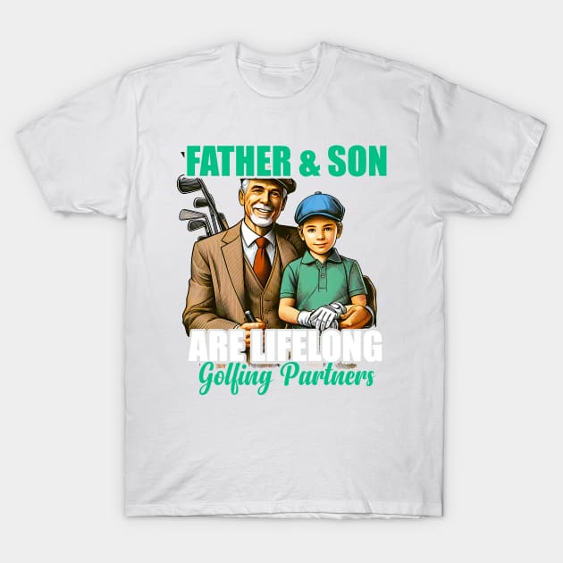 Golf Golfing Father Son Matching Dad T-Shirt by click2print